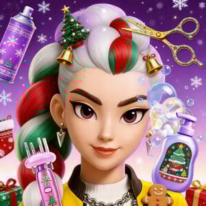 Christmas Girl's Hair Stylist
