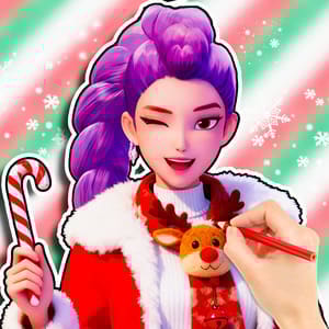 Coloring Book: Christmas Kpop Demon Hunters