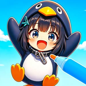 Coloring Book: Gugu Gaga Penguin
