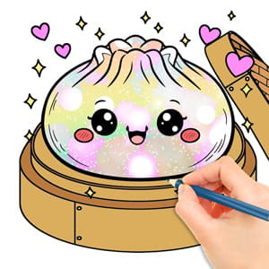Coloring Book: Squishy Dumplings NeeDoh
