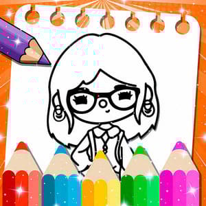 Coloring Book: Toca Life With Pusheen
