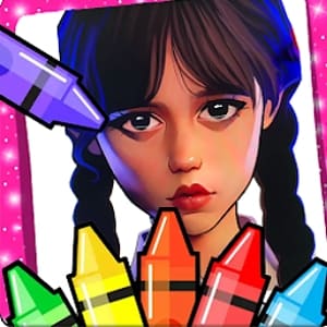 Coloring Book: Wednesday Addams Dancing