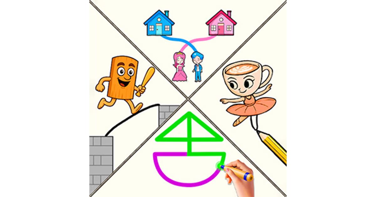 Minigames Line Puzzle - Children's Puzzles Free On